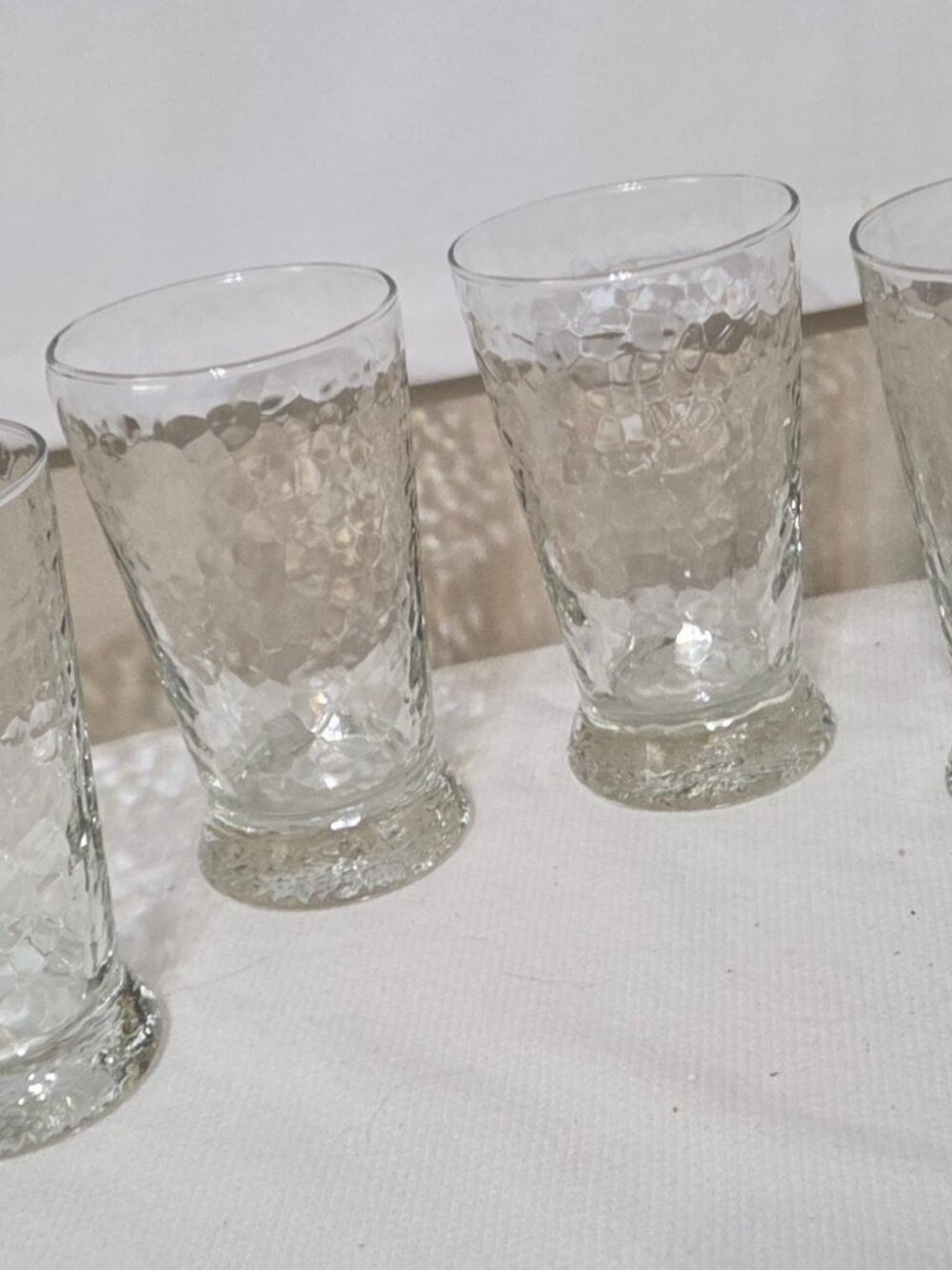 Set 4 Southern Living at Home Southern Sippers Hammered Glass Juice Tumblers